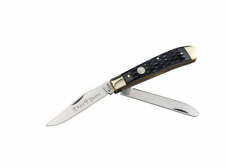 Boker Series 2.0 Trapper Folding Knife Jigged Black Bone Handle D2  110824 picture