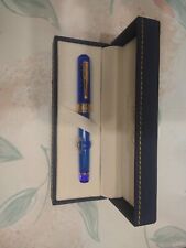 Conklin Mark Twain Demo Crescent Limited Edition Blue w/Rose Gold Fountain Pen  picture