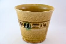 Japanese Handmade Sake Cup Kiseto Yellow Brown Glaze Rokubei Seto Akazu ware picture