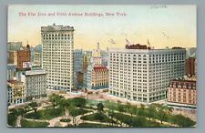 The Flat Iron and Fifth Avenue Buildings New York City New York Postcard 1911 picture