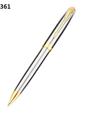 New Perfect Parker Vector 0.5mm Black Ink Twist Pen Stainless Steel with Gold picture
