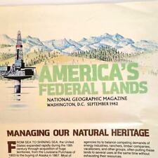 Vintage America's Federal Lands Map National Geographic Magazine Circa 1982 picture
