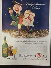 1941 Ballantine's Ale Minuteman Patriot 3-Ring Beer Print Advertising LIFE Color picture