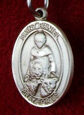 Nun's RARE Vintage Catholic Daniel Patron Saint of Courage Sterling Silver Medal picture