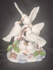 Vintage 1992 5 Doves With Golden Rings By Andrea Sadek Figurine 8908 Christmas picture
