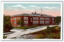 Waterbury Connecticut Postcard Driggs School Exterior View c1920 Vintage Antique picture