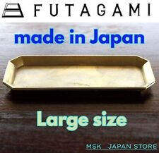FUTAGAMI Brass Stationery Tray Large size Gold Craft man work New made in Japan picture