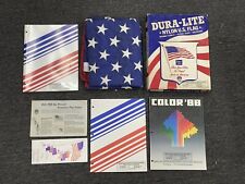 Vintage Dura-Lite ~ Nylon U.S.A Flag ~ 50 States ~ 3' x 5' ~ with Original Box picture