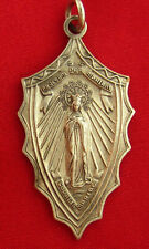 Vintage SACRED HEART OF JESUS Medal TO JESUS THROUGH MARY Pendant Large Ornate picture