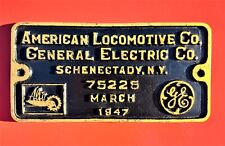 (Replica) Alco American Locomotive-General Electric Co. #75225 Builders Plate picture