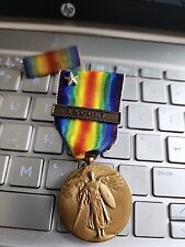 WW1 NAVY Victory Medal W/Escort Bar + Ribbon Good Looking Group -NAVY VET STORE picture