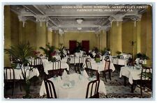 c1950's Dining Room Hotel Burbridge Fireproof Jacksonville Florida FL Postcard picture