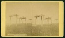 A006, W.R. Cross Stereoview, # -, Scaffolds - Indian Dead Bodies, c.1880's picture