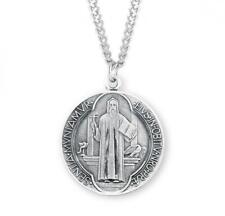 Round Jubilee Sterling Silver Medal Saint Benedict Weight of medal 6.2 Grams picture