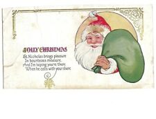 c1921 DPO GALLUP MILLS VERMONT VT Santa Claus Embossed Postcard picture