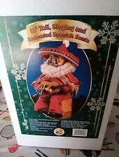Vintage 2001  Hispanic Singing And Animated 18 Inch Santa With Guitar picture