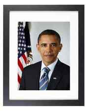 President Barrack Obama Official Portrait Democrat 8X10 Framed & Matted Photo picture