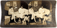 Vintage Stereograph Stereo View Stereoscope Card 1897, He Rules the Roost, Baby picture