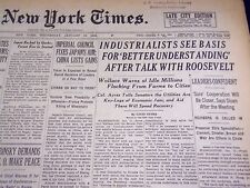 1937 JANUARY 12 NEW YORK TIMES - INDUSTRIALISTS SEE BASIS FOR FDR TALK - NT 728 picture