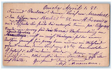 1888 John T. Paulsen Lare of Thomas Paulsen Portland Oregon OR Postal Card picture