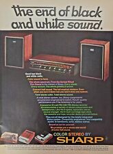 1969 SHARP Radio Color Stereo the End of Black and White Sound Vintage Print Ad picture
