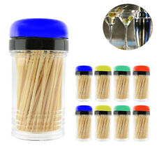 1600PCS Bamboo Wooden Toothpicks 8 Dispenser Holder Containers Party Home Crafts picture