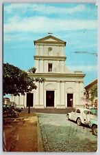 San Juan Puerto Rico Santa Iglesia Cathedral Chrome Cancel WOB Postcard picture