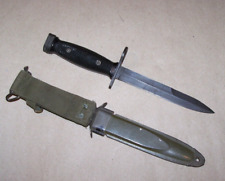 Vintage Knife Bayonet M7 Imperial M8A1 Scabbard Sheath Vietnam War Era USMC USA picture
