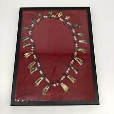 19th C. Lakota Necklace Glass Trade Beads, Bison Teeth picture