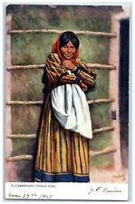 1908 A Chemehuevi Indian Girl Oilette Tuck's Posted Antique Postcard picture