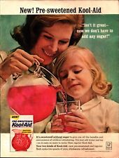 1964 Kool-Aid Vintage Print Ad Fruit Drink Pre-Sweetened Sugar Mother Daughter picture