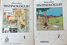 Etes vous Tintinologue? Books 1 & 2 French Advanced Tintin trivia. SCARCE picture