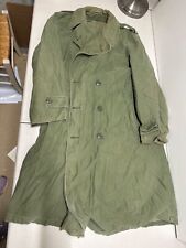 Vintage Military Long Olive Green Coat Medium Short picture