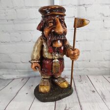 Grumpy Scottish Golfer Resin Figurine Golf Art Vintage Decor 12.5