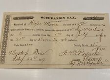 1877 Occupation Tax Bastrop, Texas for 4th Class Merchant picture