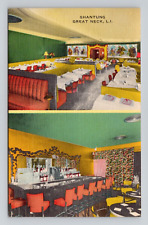 Postcard Shantung Chinese Restaurant Great Neck Long Island NY Vintage Linen C19 picture