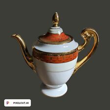 Bohemia Empire Porcelain 24 Karat Gold Teapot Pitcher Made in Czechoslovakia picture