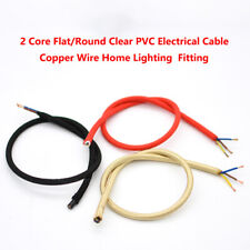 3 Core Round Vintage Wire Coloured Fabric Braided Edison Cable Lamp Cord Flex picture