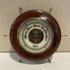 Vintage Stellar West Germany Ship Wheel Barometer Weather Gauge Nautical picture