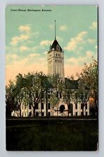 Burlington KS-Kansas, Court House, Antique, Vintage Souvenir Postcard picture
