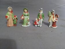 Vintage Lot of 4 1986 Lefton Colonial Christmas Village Figurines picture