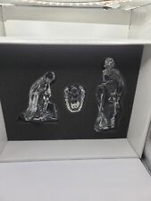 MIKASA 3-Piece Crystal Nativity Set #SN095/594 with Box Joseph Mary Baby Jesus picture