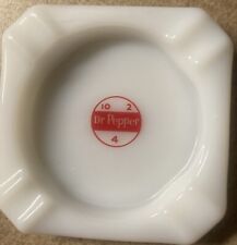 dr pepper milk glass ashtray vintage   picture
