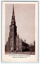 c1910 EV Luth St Johannes Kirche Hickory Str Buffalo New York Vintage Postcard picture