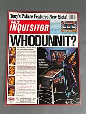 Who Dunnit Flyer New NOS PROMO Bally Pinball Machine Art Artwork picture