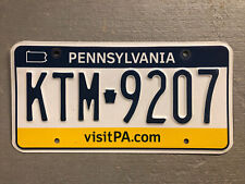 ONE PENNSYLVANIA LICENSE PLATE MAP STYLE- VISIT PA.COM RANDOM LETTERS/ NUMBERS picture