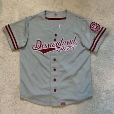 Disneyland Resort Jersey Men’s Small Gray/Burgundy Baseball Performance Shirt S picture