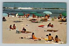 Relaxing On The Beach, Surf, Florida Vintage Postcard picture