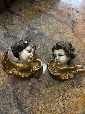 Pair of antique early angel cherubs from France picture