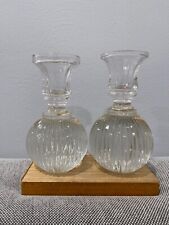 Vintage Possibly Antique Ribbed Glass Vase / Candle Holders picture